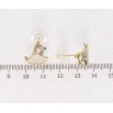 Сережки Xuping QQMM Позолота 14K пусети Листики з цирконієм фото №2 Сережки Xuping QQMM Позолота 14K пусети Листики з цирконієм фото №2