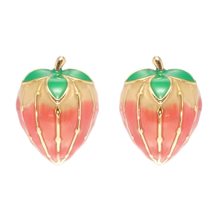 Сережки Xuping QQMM Позолота 14K пусети Ягідки з емаллю фото №23 Сережки Xuping QQMM Позолота 14K пусети Ягідки з емаллю фото №23