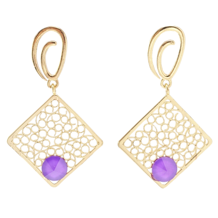 Сережки Xuping QQMM Позолота 14K пусети Ажурні підвіски фіанітами фото №15 Сережки Xuping QQMM Позолота 14K пусети Ажурні підвіски фіанітами фото №15
