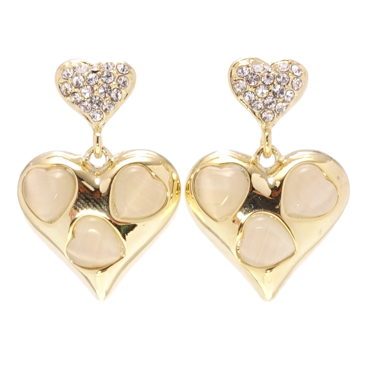 Сережки Xuping QQMM Позолота 14K пусети Сердечки фото №13 Сережки Xuping QQMM Позолота 14K пусети Сердечки фото №13