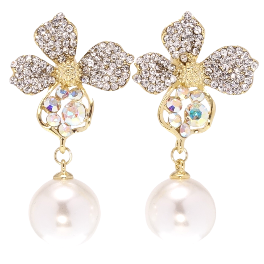 Сережки Xuping QQMM Позолота 14K пусети Квіточки фото №1 Сережки Xuping QQMM Позолота 14K пусети Квіточки фото №1