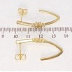 Сережки Xuping QQMM Позолота 14K пусети Скоби з цирконієм фото №2 Сережки Xuping QQMM Позолота 14K пусети Скоби з цирконієм фото №2