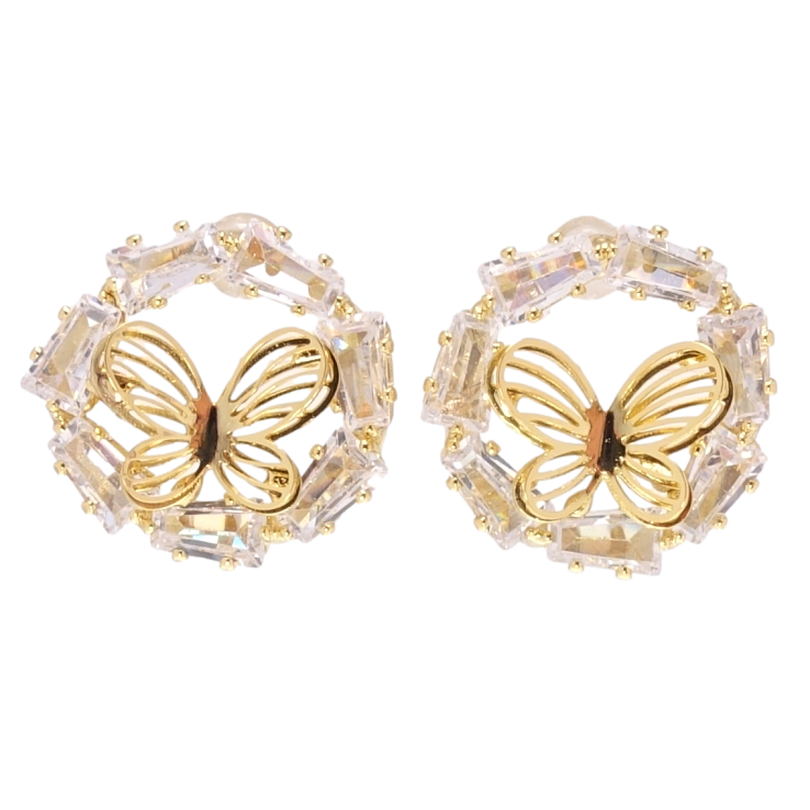 Сережки Xuping QQMM Позолота 14K пусети Метелики фото №18 Сережки Xuping QQMM Позолота 14K пусети Метелики фото №18
