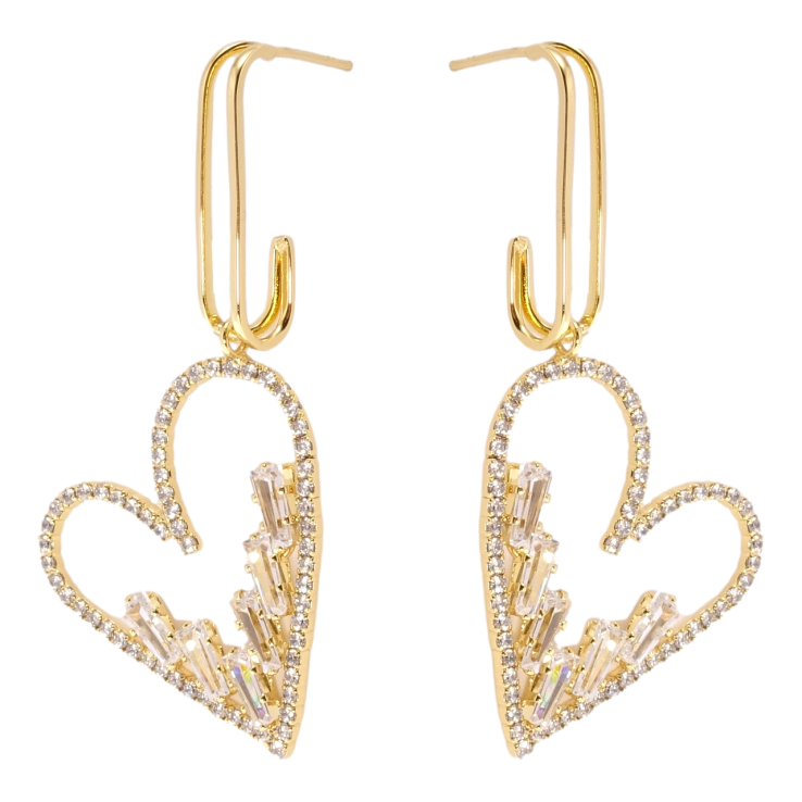 Сережки Xuping QQMM Позолота 14K пусети Сердечки фото №6 Сережки Xuping QQMM Позолота 14K пусети Сердечки фото №6
