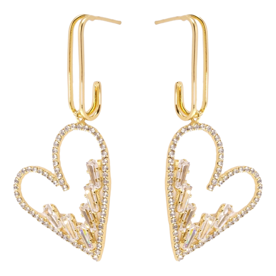 Сережки Xuping QQMM Позолота 14K пусети Сердечки фото №1 Сережки Xuping QQMM Позолота 14K пусети Сердечки фото №1