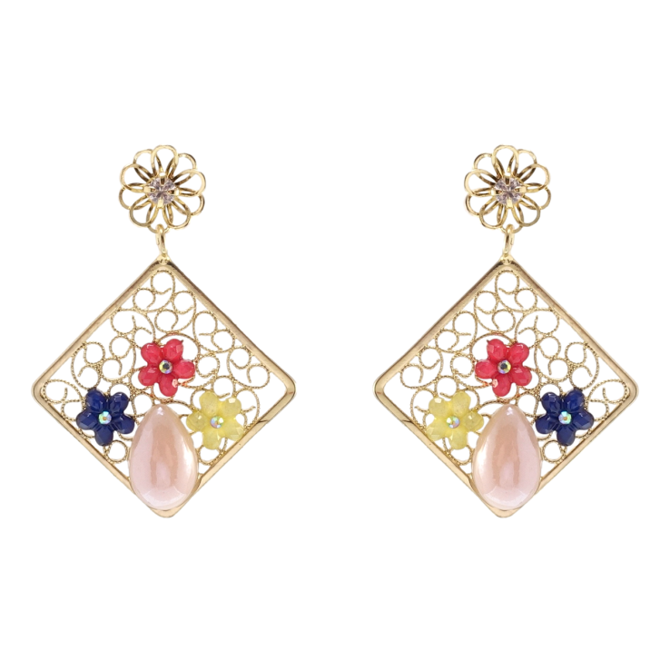 Сережки Xuping QQMM Позолота 14K пусети Ажурні підвіски з квітковим візерунком фото №12 Сережки Xuping QQMM Позолота 14K пусети Ажурні підвіски з квітковим візерунком фото №12