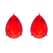 Серьги Xuping QQMM Позолота 14K пусеты Красные фианиты фото №2