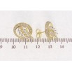 Серьги Xuping QQMM Позолота 14K пусеты Кристальные веточки фото №2