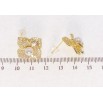 Сережки Xuping QQMM Позолота 14K пусети Квіточки інкрустація цирконієм фото №2 Сережки Xuping QQMM Позолота 14K пусети Квіточки інкрустація цирконієм фото №2