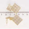 Сережки Xuping QQMM Позолота 14K пусети Ромбові підвіски фото №2