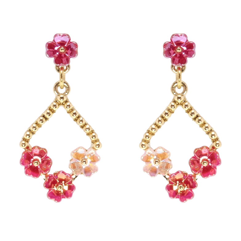 Сережки Xuping QQMM Позолота 14K пусети Квіткові підвіски фото №10