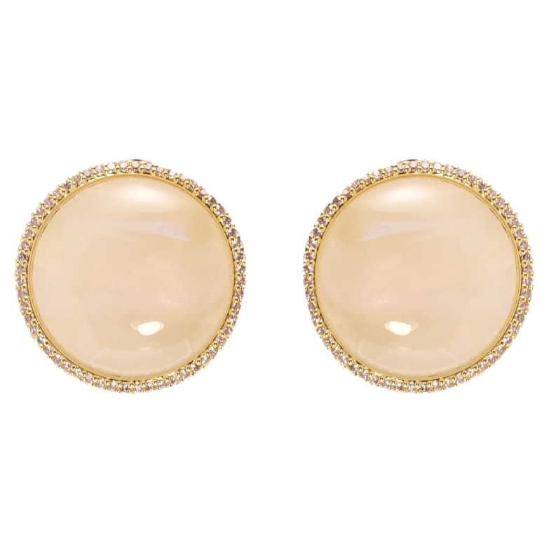 Серьги Xuping QQMM Позолота 14K итальянский замок Круги с вставками ø 19мм фото №1