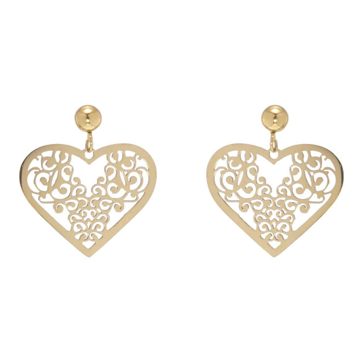Серьги Xuping TTM Stainless Steel цвет 14K пусеты Сердечки фото №8 Серьги Xuping TTM Stainless Steel цвет 14K пусеты Сердечки фото №8