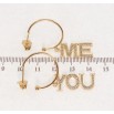Серьги Xuping QQMM Позолота 18K пусеты You me фото №2 Серьги Xuping QQMM Позолота 18K пусеты You me фото №2