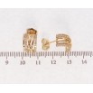 Сережки Xuping QQMM Позолота 18K пусети Дуги інкрустація цирконієм фото №2