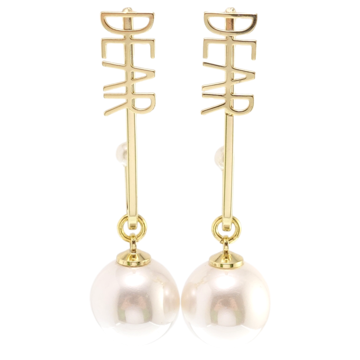 Серьги Xuping JEAN GOUJON Позолота 14K пусеты Жемчужные подвески с надписью фото №5 Серьги Xuping JEAN GOUJON Позолота 14K пусеты Жемчужные подвески с надписью фото №5