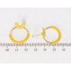 Сережки Xuping JEAN GOUJON Позолота 14K пусети колечки з сердечками покриття Soft фото №2