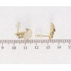 Серьги Xuping JEAN GOUJON Позолота 14K пусеты Листики с кристаллами и эмалью фото №2