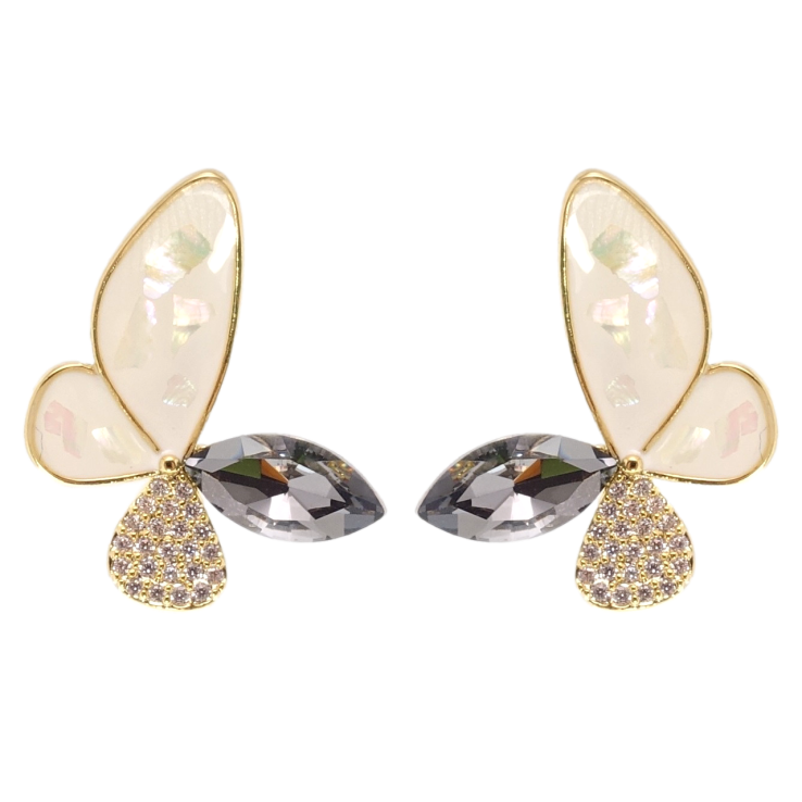 Сережки Xuping JEAN GOUJON Позолота 14K пусети Метелики фото №4 Сережки Xuping JEAN GOUJON Позолота 14K пусети Метелики фото №4