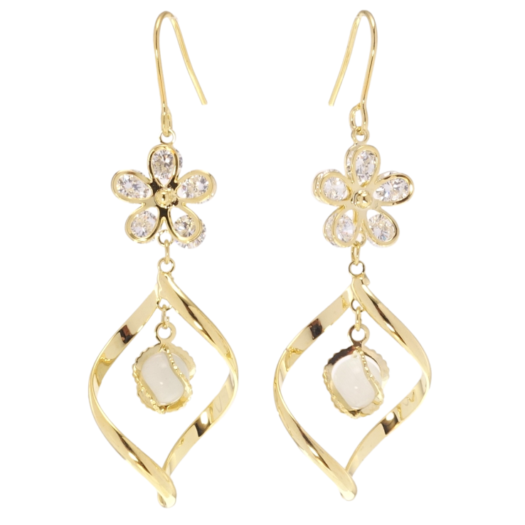Серьги Xuping JEAN GOUJON Позолота 14K французский замок Кристальные цветочки на одну сторону фото №21 Серьги Xuping JEAN GOUJON Позолота 14K французский замок Кристальные цветочки на одну сторону фото №21