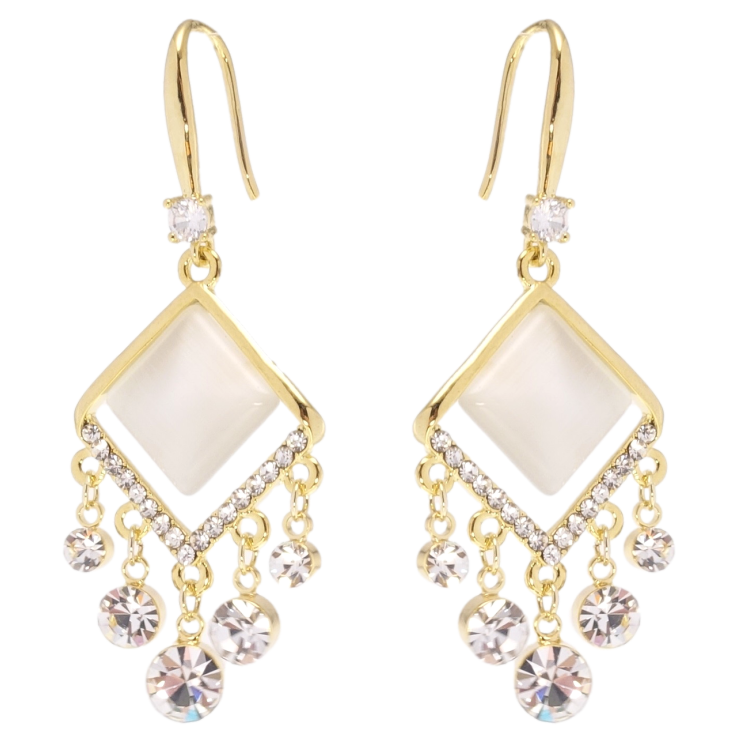Серьги Xuping JEAN GOUJON Позолота 14K французский замок Декоративные кристальные подвески фото №9 Серьги Xuping JEAN GOUJON Позолота 14K французский замок Декоративные кристальные подвески фото №9