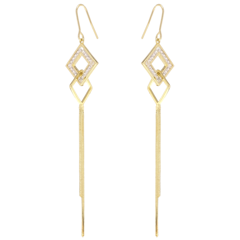 Сережки Xuping JEAN GOUJON Позолота 14K французький замок Ромби фото №8