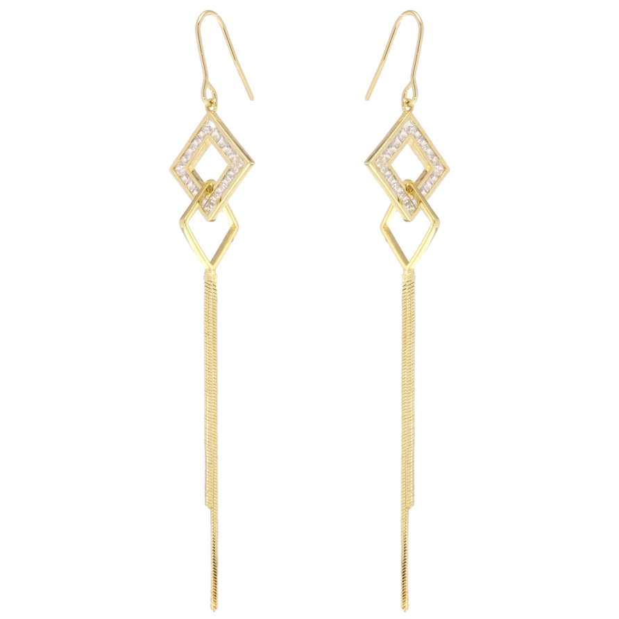 Серьги Xuping JEAN GOUJON Позолота 14K французский замок Ромбы фото №1 Серьги Xuping JEAN GOUJON Позолота 14K французский замок Ромбы фото №1