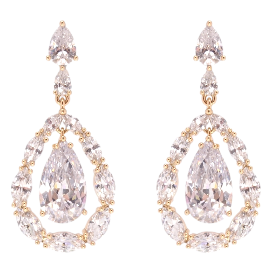 Серьги Xuping JEAN GOUJON Позолота 18K пусеты Кристальные подвески фото №1 Серьги Xuping JEAN GOUJON Позолота 18K пусеты Кристальные подвески фото №1
