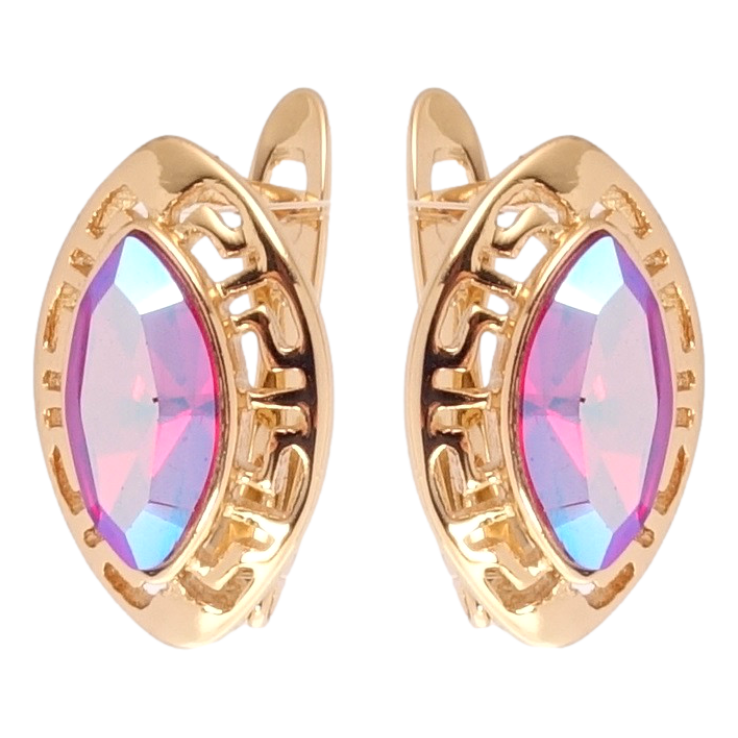 Сережки Xuping колір 18K з кристалами Swarovski англійський замок Кристал Light Siam Shimmer фото №5 Сережки Xuping колір 18K з кристалами Swarovski англійський замок Кристал Light Siam Shimmer фото №5