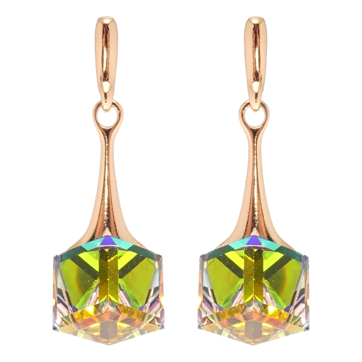 Серьги Xuping цвет 18K с кристаллами Swarovski пусеты Подвески с кристальными кубиками Vitrail фото №24 Серьги Xuping цвет 18K с кристаллами Swarovski пусеты Подвески с кристальными кубиками Vitrail фото №24