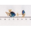 Сережки Xuping колір 18K з кристалами Swarovski пусети Метелики з кристалами Capri Blue фото №2 Сережки Xuping колір 18K з кристалами Swarovski пусети Метелики з кристалами Capri Blue фото №2