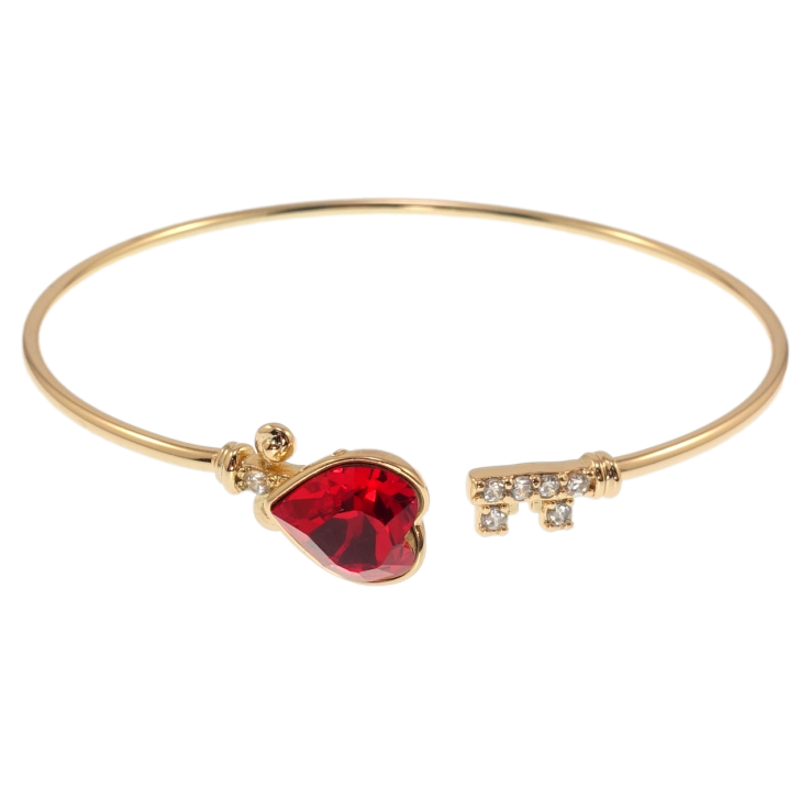 Браслет Xuping цвет 18K с кр-ми Swarovski Кристальное сердце Light Siam ø 5,4см фото №3 Браслет Xuping цвет 18K с кр-ми Swarovski Кристальное сердце Light Siam ø 5,4см фото №3