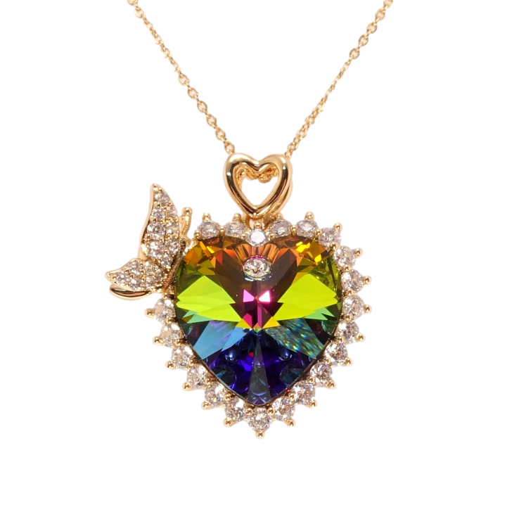 Кулон Xuping 18K с кр-ми Swarovski на цепочке Кристалл Vitrail Medium с бабочкой длина 39-45см х 1мм фото №13 Кулон Xuping 18K с кр-ми Swarovski на цепочке Кристалл Vitrail Medium с бабочкой длина 39-45см х 1мм фото №13