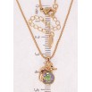 Кулон Xuping 18K с кр-ми Swarovski на цепочке Мышонок с кристаллом Peridot Shimmer длина 40-45см х 1мм фото №2