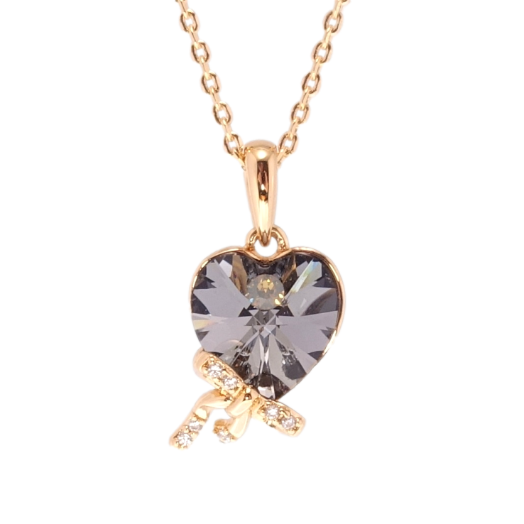Кулон Xuping 18K с кр-ми Swarovski на цепочке Кристальное сердце Graphite длина 40-45см х 1мм фото №14 Кулон Xuping 18K с кр-ми Swarovski на цепочке Кристальное сердце Graphite длина 40-45см х 1мм фото №14
