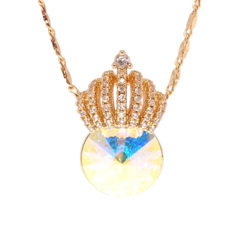 Кулон Xuping 18K з кр-ми Swarovski на ланцюжку Кристал АВ з короною довжина 40-45см х 2мм фото №16 Кулон Xuping 18K з кр-ми Swarovski на ланцюжку Кристал АВ з короною довжина 40-45см х 2мм фото №16
