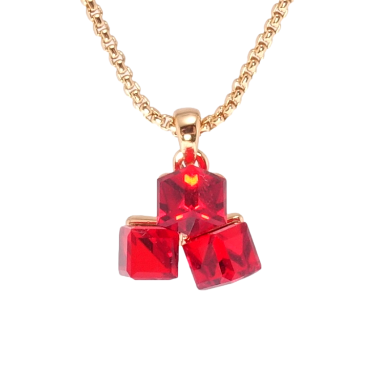 Кулон Xuping 18K с кр-ми Swarovski на цепочке Кристальные кубики Light Siam длина 40-45см х 1мм фото №25 Кулон Xuping 18K с кр-ми Swarovski на цепочке Кристальные кубики Light Siam длина 40-45см х 1мм фото №25