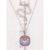 Кулон Xuping колір Родій з кр-ми Swarovski на ланцюжку Кристал Cappuccino Delite 14х14мм довжина 40-45см х 1мм фото №2 Кулон Xuping колір Родій з кр-ми Swarovski на ланцюжку Кристал Cappuccino Delite 14х14мм довжина 40-45см х 1мм фото №2