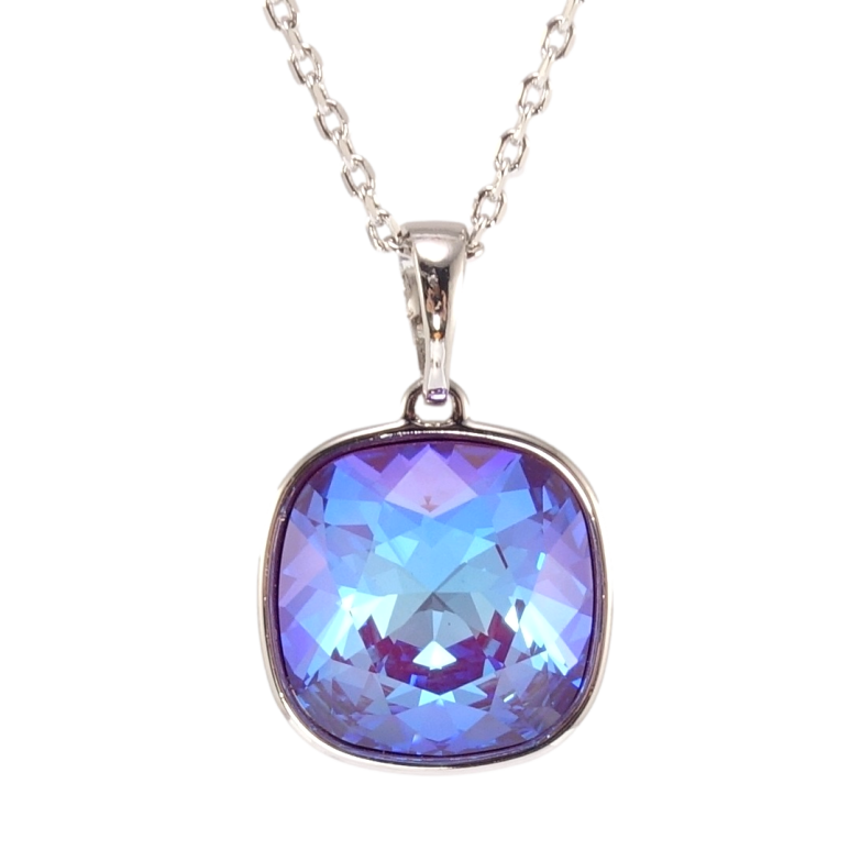 Кулон Xuping колір Родій з кр-ми Swarovski на ланцюжку Кристал Burgundy Delite 14х14мм довжина 40-45см х 1мм фото №7 Кулон Xuping колір Родій з кр-ми Swarovski на ланцюжку Кристал Burgundy Delite 14х14мм довжина 40-45см х 1мм фото №7