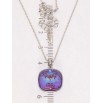 Кулон Xuping колір Родій з кр-ми Swarovski на ланцюжку Кристал Burgundy Delite 14х14мм довжина 40-45см х 1мм фото №2 Кулон Xuping колір Родій з кр-ми Swarovski на ланцюжку Кристал Burgundy Delite 14х14мм довжина 40-45см х 1мм фото №2