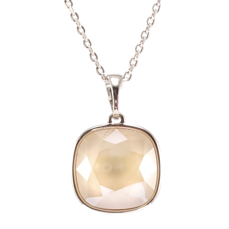 Кулон Xuping колір Родій з кр-ми Swarovski на ланцюжку Кристал Sand Opal 14х14мм довжина 40-45см х 1мм фото №17 Кулон Xuping колір Родій з кр-ми Swarovski на ланцюжку Кристал Sand Opal 14х14мм довжина 40-45см х 1мм фото №17