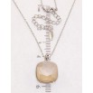 Кулон Xuping колір Родій з кр-ми Swarovski на ланцюжку Кристал Sand Opal 14х14мм довжина 40-45см х 1мм фото №2 Кулон Xuping колір Родій з кр-ми Swarovski на ланцюжку Кристал Sand Opal 14х14мм довжина 40-45см х 1мм фото №2