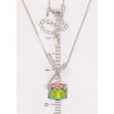 Кулон Xuping колір Родій з кр-ми Swarovski на ланцюжку Кристальний куб Vitrail Medium довжина 40-45см х 1мм фото №2 Кулон Xuping колір Родій з кр-ми Swarovski на ланцюжку Кристальний куб Vitrail Medium довжина 40-45см х 1мм фото №2