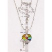 Кулон Xuping колір Родій з кр-ми Swarovski на ланцюжку Кристальне серце Vitrail Medium довжина 40-45см х 1мм фото №2 Кулон Xuping колір Родій з кр-ми Swarovski на ланцюжку Кристальне серце Vitrail Medium довжина 40-45см х 1мм фото №2