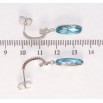Серьги Xuping цвет Родий с кристаллами Swarovski пусеты Подвески с кристаллом Blue Zircon фото №2 Серьги Xuping цвет Родий с кристаллами Swarovski пусеты Подвески с кристаллом Blue Zircon фото №2