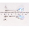 Сережки Xuping колір Родій з кристалами Swarovski пусети Підвіски з кристалом Shimmer фото №2 Сережки Xuping колір Родій з кристалами Swarovski пусети Підвіски з кристалом Shimmer фото №2