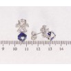 Сережки Xuping колір Родій з кристалами Swarovski пусети Кристальні квіточки з кубиком Capri Blue фото №2 Сережки Xuping колір Родій з кристалами Swarovski пусети Кристальні квіточки з кубиком Capri Blue фото №2