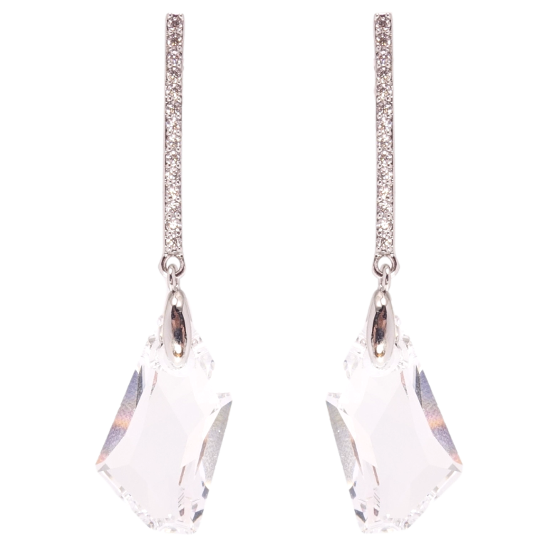Сережки Xuping колір Родій з кристалами Swarovski пусети Підвіски з кристалом Clear фото №14 Сережки Xuping колір Родій з кристалами Swarovski пусети Підвіски з кристалом Clear фото №14