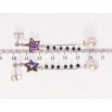 Сережки Xuping колір Родій з кристалами Swarovski пусети Підвіски з кристалом Paradise Shine і перлами фото №2