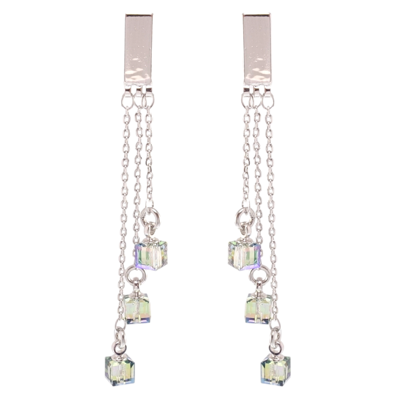 Серьги Xuping цвет Родий с кристаллами Swarovski пусеты Подвески с кристаллами Vitrail Light фото №1 Серьги Xuping цвет Родий с кристаллами Swarovski пусеты Подвески с кристаллами Vitrail Light фото №1
